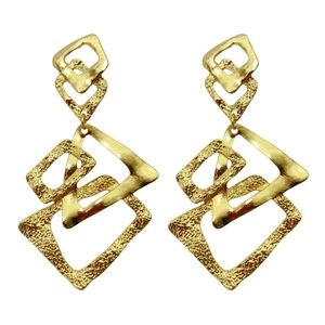 New Triangle Linked Drop Earrings